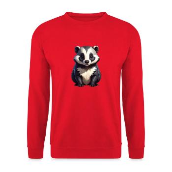Badger - Unisex Sweatshirt - red - Front - Alina (178cm) & Michal (187cm)
