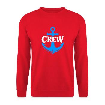 Anker Crew Nautikal Logo - Unisex Pullover - Rot - Vorne - Alina (178cm) & Michal (187cm)