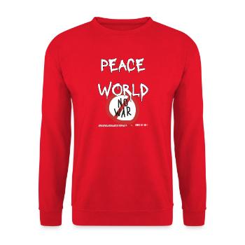 peace_in_the_world - Unisex Sweatshirt - red - Front - Alina (178cm) & Michal (187cm)