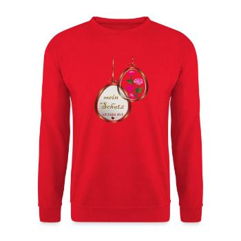 Halskette  - Unisex Pullover - Rot - Vorne - Alina (178cm) & Michal (187cm)