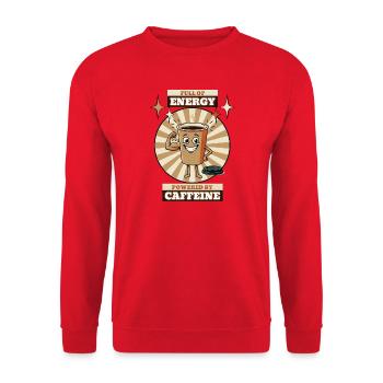 Coffee cup energy - Unisex Sweatshirt - red - Front - Alina (178cm) & Michal (187cm)