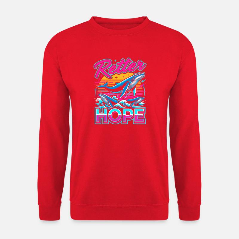 Neon-Wal Hoffnung - Unisex Pullover - Rot