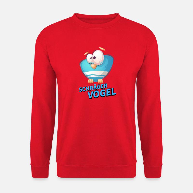 Schräger Vogel Cartoon - Unisex Pullover - Rot