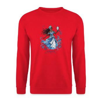 Iemanjá - Unisex Sweatshirt - red - Front - Alina (178cm) & Michal (187cm)