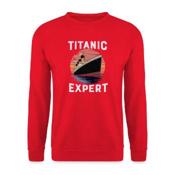 Titanic Expert White Starline RMS Titanic Boys - Unisex Sweatshirt - red - Front - Alina (178cm) & Michal (187cm)