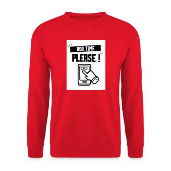 Ajouter du Temps S'il Plaît - Sweat-shirt Unisexe - rouge - Devant - Alina (178cm) & Michal (187cm)
