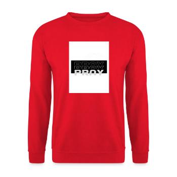 Texte géométrique de l’écho prié - Sweat-shirt Unisexe - rouge - Devant - Alina (178cm) & Michal (187cm)