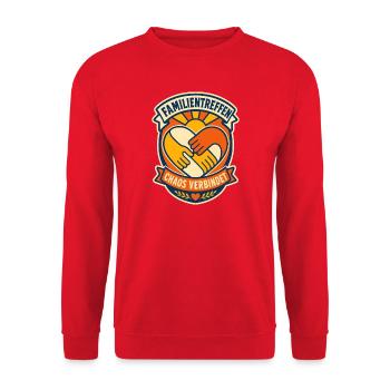 Familienfest Herzverbindet Chaos - Unisex Pullover - Rot - Vorne - Alina (178cm) & Michal (187cm)