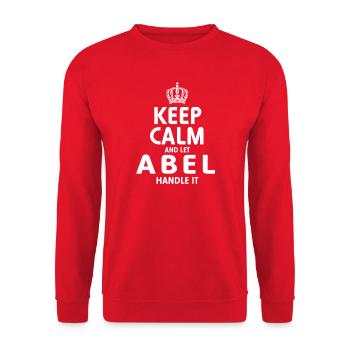 Abel Handle It - Unisex Sweatshirt - red - Front - Alina (178cm) & Michal (187cm)