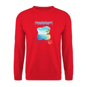 Strand - Unisex Pullover - Rot - Vorne - Alina (178cm) & Michal (187cm)