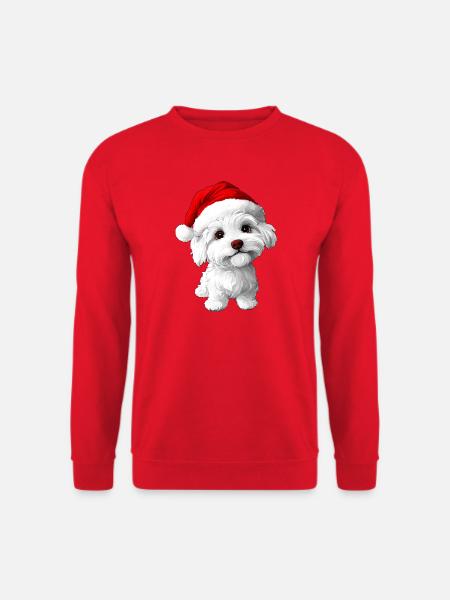 Weihnachten Hunde - Unisex Pullover - Rot
