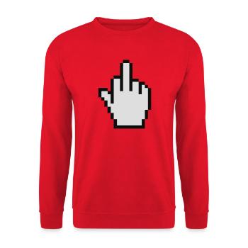 mouse_fu - Unisex Pullover - Rot - Vorne - Alina (178cm) & Michal (187cm)
