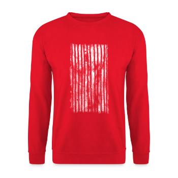 Fantaisie abstraite - Stripes Vintage Design - Sweat-shirt Unisexe - rouge - Devant - Alina (178cm) & Michal (187cm)