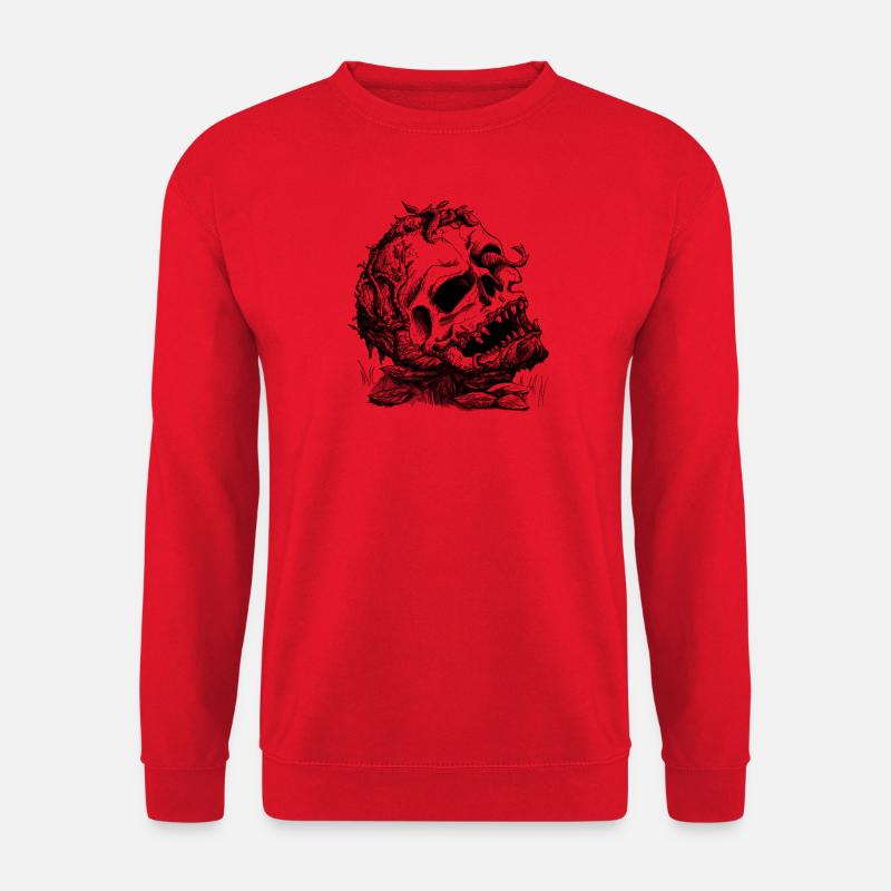 Verwachsener Totenschädel - Unisex Pullover - Rot