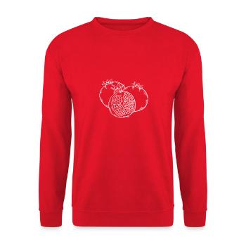 Pomegranate Fruit Fruit Fruit - Unisex Sweatshirt - red - Front - Alina (178cm) & Michal (187cm)