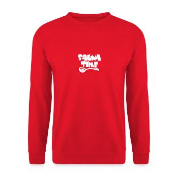 Sauna - Unisex Pullover - Rot - Vorne - Alina (178cm) & Michal (187cm)