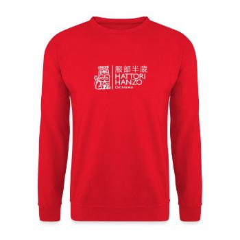 hattori hanzo okinawa japanese - Unisex Sweatshirt - red - Front - Alina (178cm) & Michal (187cm)