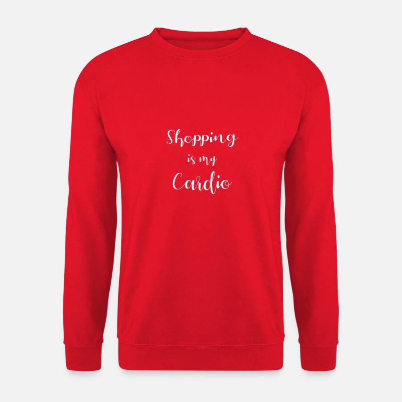 Shopping is my cardio - Unisex Sweatshirt - red
