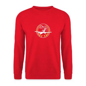 plane - Unisex Sweatshirt - red - Front - Alina (178cm) & Michal (187cm)