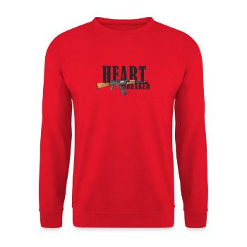 heart breaker ak47 pink trend style grunge angel - Unisex Pullover - Rot - Vorne - Alina (178cm) & Michal (187cm)
