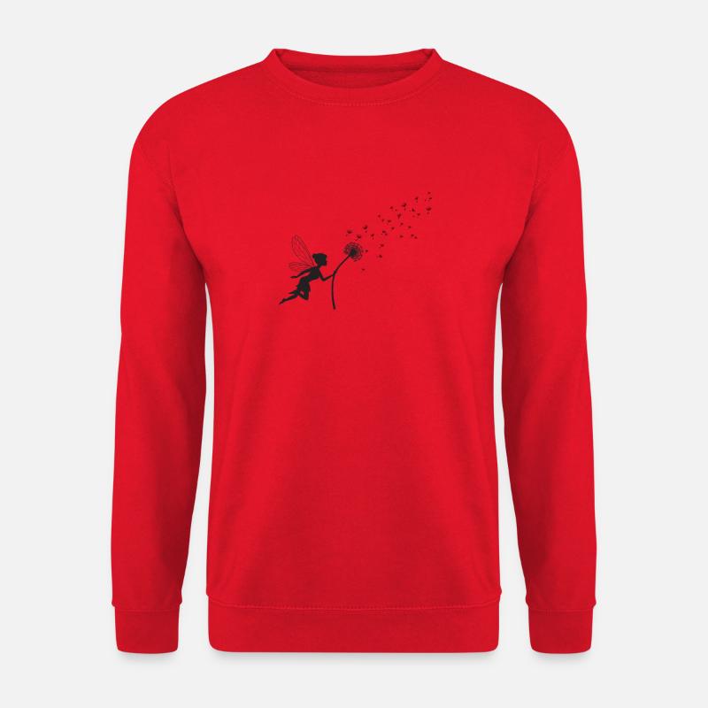 Schmetterlingdesign Pusteblumendesign mit Spruch - Unisex Pullover - Rot