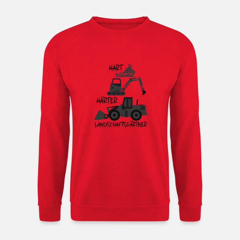 Landschaftsgärtner hart härter lustiger Spruch - Unisex Pullover - Rot
