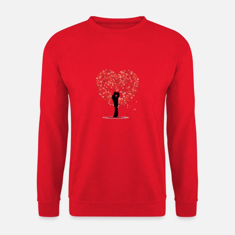Liebe Liebesbaum Herz Valentinstag Liebe dich - Unisex Pullover - Rot