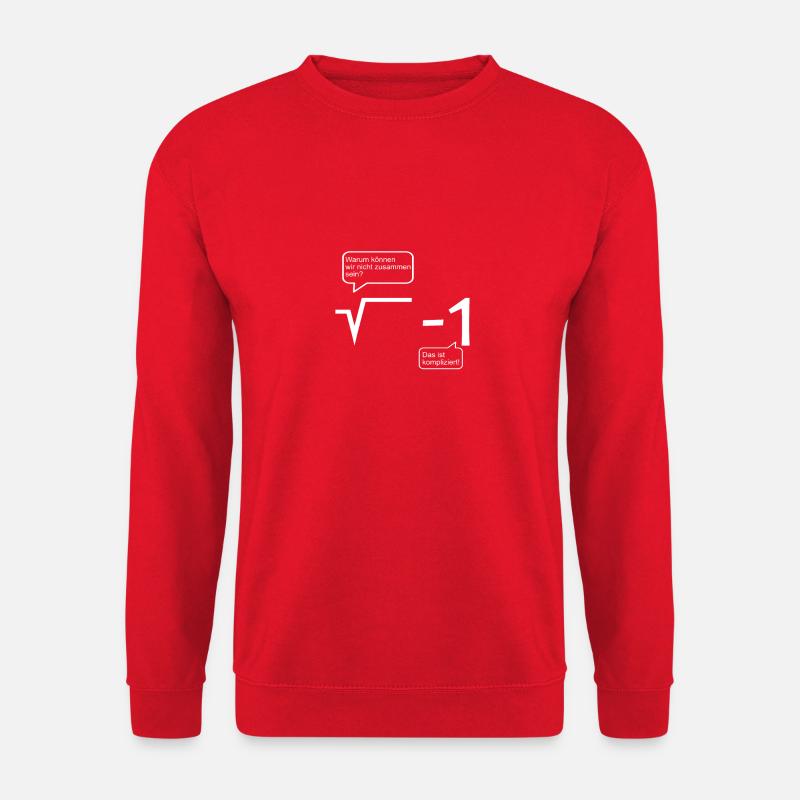 Mathe Mathematik Witz Wurzel und -1 - Unisex Pullover - Rot