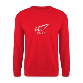 Avion Pilote Rétro Air Force Air Air - Sweat-shirt Unisexe - rouge - Devant - Alina (178cm) & Michal (187cm)