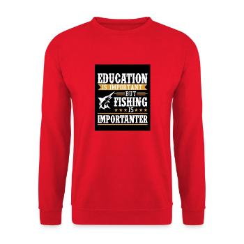 Fishing Fishing Sport Fish Fishing Shirt - Unisex Sweatshirt - red - Front - Alina (178cm) & Michal (187cm)