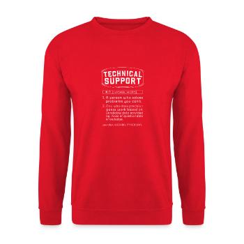 Tech Support Definition Funny Computer Nerd Humour - Sweat-shirt Unisexe - rouge - Devant - Alina (178cm) & Michal (187cm)