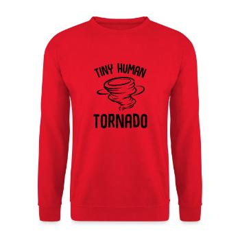 Tiny Human Tornado - Unisex Sweatshirt - red - Front - Alina (178cm) & Michal (187cm)