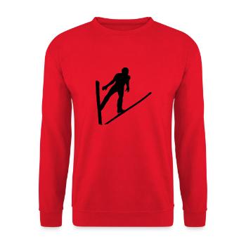 Ski jumping ski jumping ski jumping ski jumping Skifa - Unisex Sweatshirt - red - Front - Alina (178cm) & Michal (187cm)