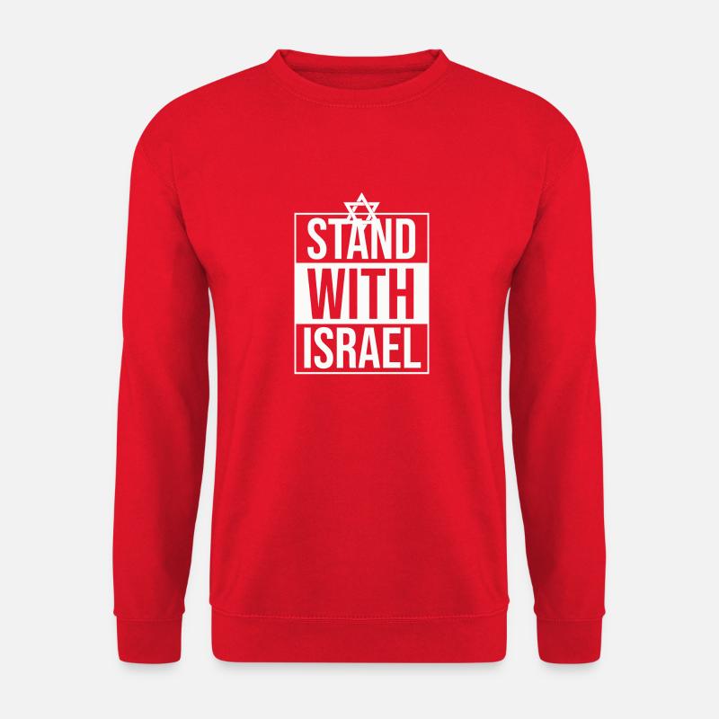 Stand With Israel/ Solidarität mit Israel - Unisex Pullover - Rot