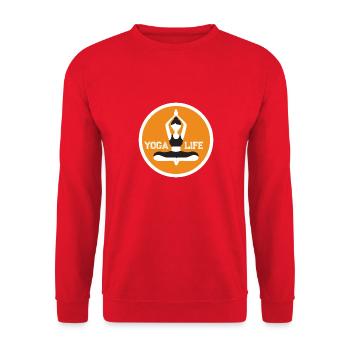 Yoga life - Unisex Sweatshirt - red - Front - Alina (178cm) & Michal (187cm)