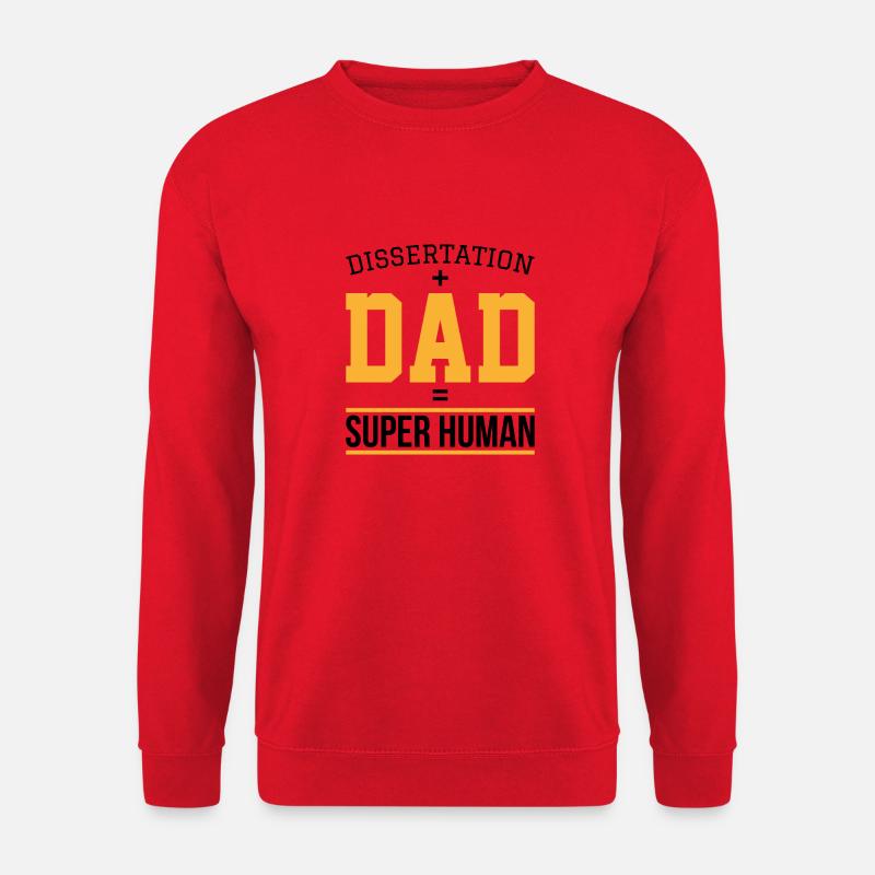 Dissertation dad Phd Student Geschenk - Unisex Pullover - Rot