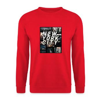 New York City GTA Design - Unisex Sweatshirt - red - Front - Alina (178cm) & Michal (187cm)