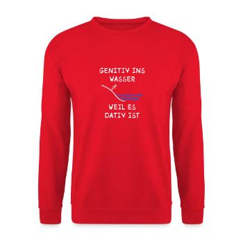 Ehrenlehrer I Schule Uni Grundschule Berufsschule - Unisex Pullover - Rot - Vorne - Alina (178cm) & Michal (187cm)