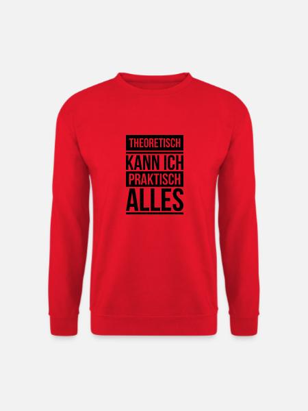 Theoretisch praktisch Schule Geschenk Abschluss - Unisex Pullover - Rot