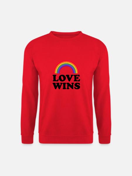 Love wins LGBT Spruch Geschenk Pride Rechte - Unisex Pullover - Rot
