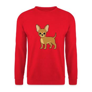 Chihuahua - Unisex Sweatshirt - red - Front - Alina (178cm) & Michal (187cm)