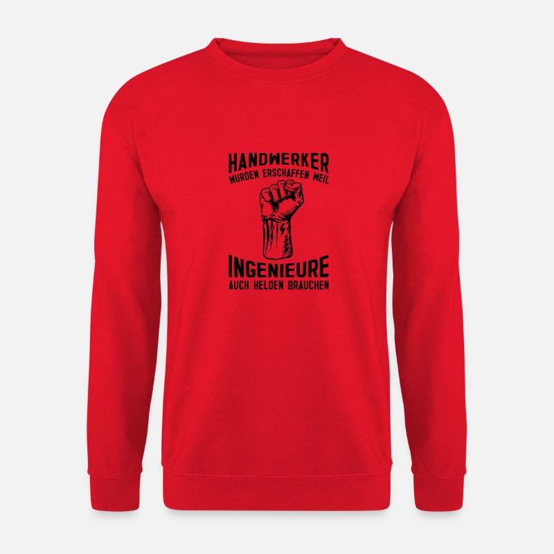 Handwerker wurden erschaffen Geschenk Zimmerer - Unisex Pullover - Rot