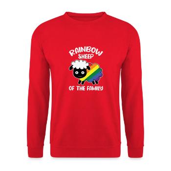 LGBT Rainbow Gay Heart Homosexuality - Unisex Sweatshirt - red - Front - Alina (178cm) & Michal (187cm)