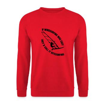 Windsurfer Geschenk Kitesurfer Windsurfing Surfen - Unisex Pullover - Rot - Vorne - Alina (178cm) & Michal (187cm)