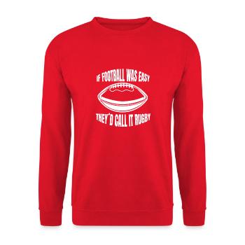 Football Rugby Cadeau Équipe de football Équipe de rugby - Sweat-shirt Unisexe - rouge - Devant - Alina (178cm) & Michal (187cm)