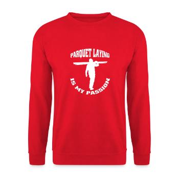 Couches de parquet Couches de moquette Couches de sol Couches de sol - Sweat-shirt Unisexe - rouge - Devant - Alina (178cm) & Michal (187cm)