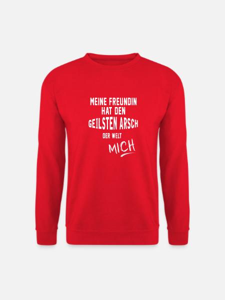 Meine Freundin hat den Geilsten Arsch MICH - Unisex Pullover - Rot