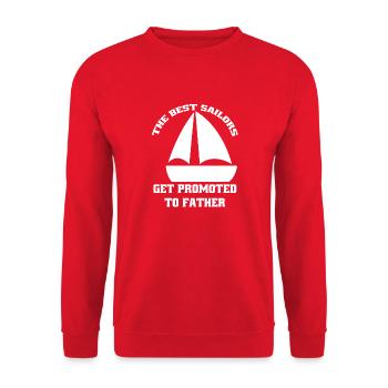 Segeln Boot Dad Segler Kapitän Papa Schiff Segel - Unisex Pullover - Rot - Vorne - Alina (178cm) & Michal (187cm)
