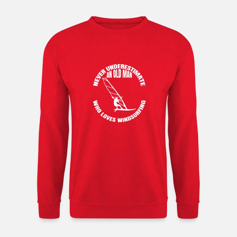 Windsurfer Surfen Geschenk Kitesurfer Windsurfing - Unisex Pullover - Rot