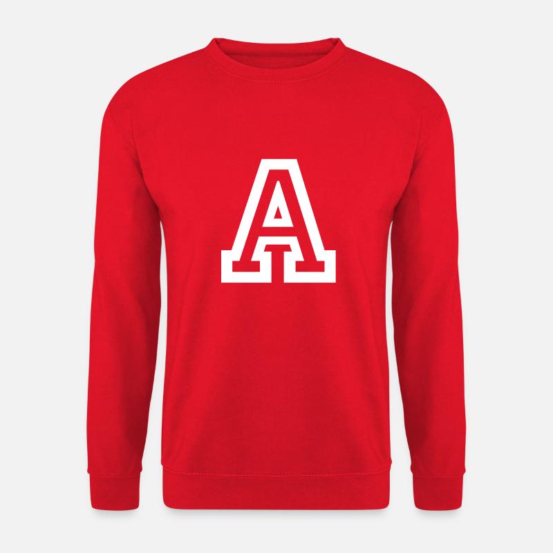 letter A - Unisex Sweatshirt - red